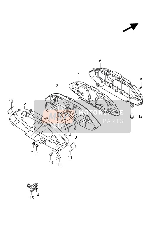 3412005H60, Speedometer (Kilo), Suzuki, 0